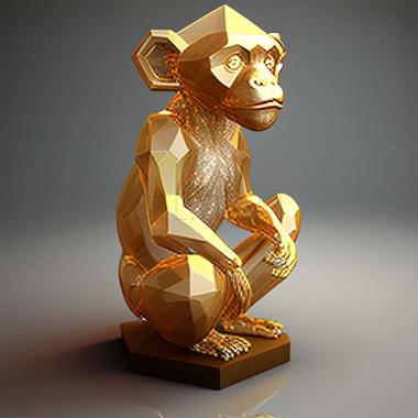 3D model Crystal monkey famous animal (STL)